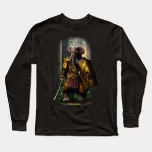 Exclusive Hand Drawn Samurai Elephant | Samurai Collection Item-18 (Elephant) | by Rendigart Studio Long Sleeve T-Shirt